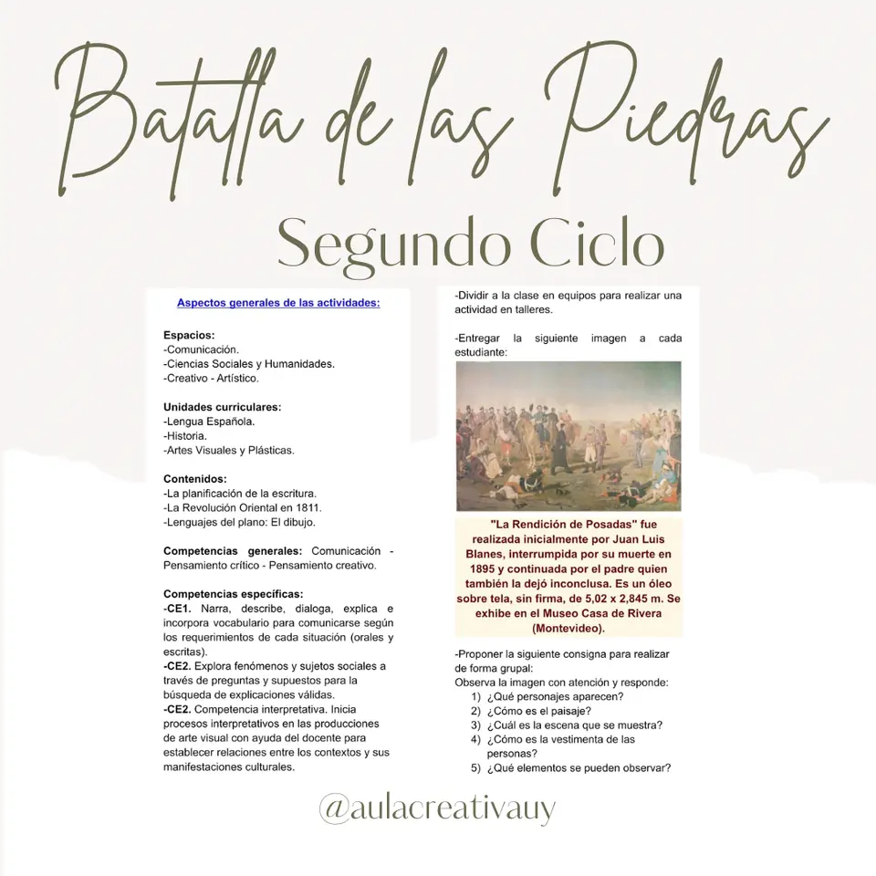 Batalla de las Piedras - Segundo Ciclo