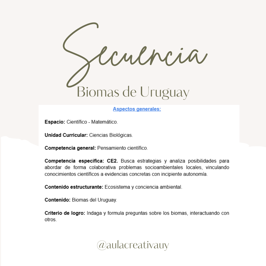 Secuencias - Biomas de Uruguay - Tercer año