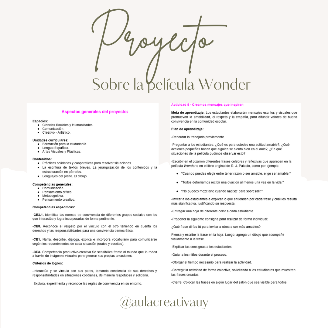 Proyecto con la película Wonder