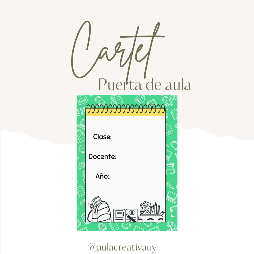 Cartel para la puerta del salón