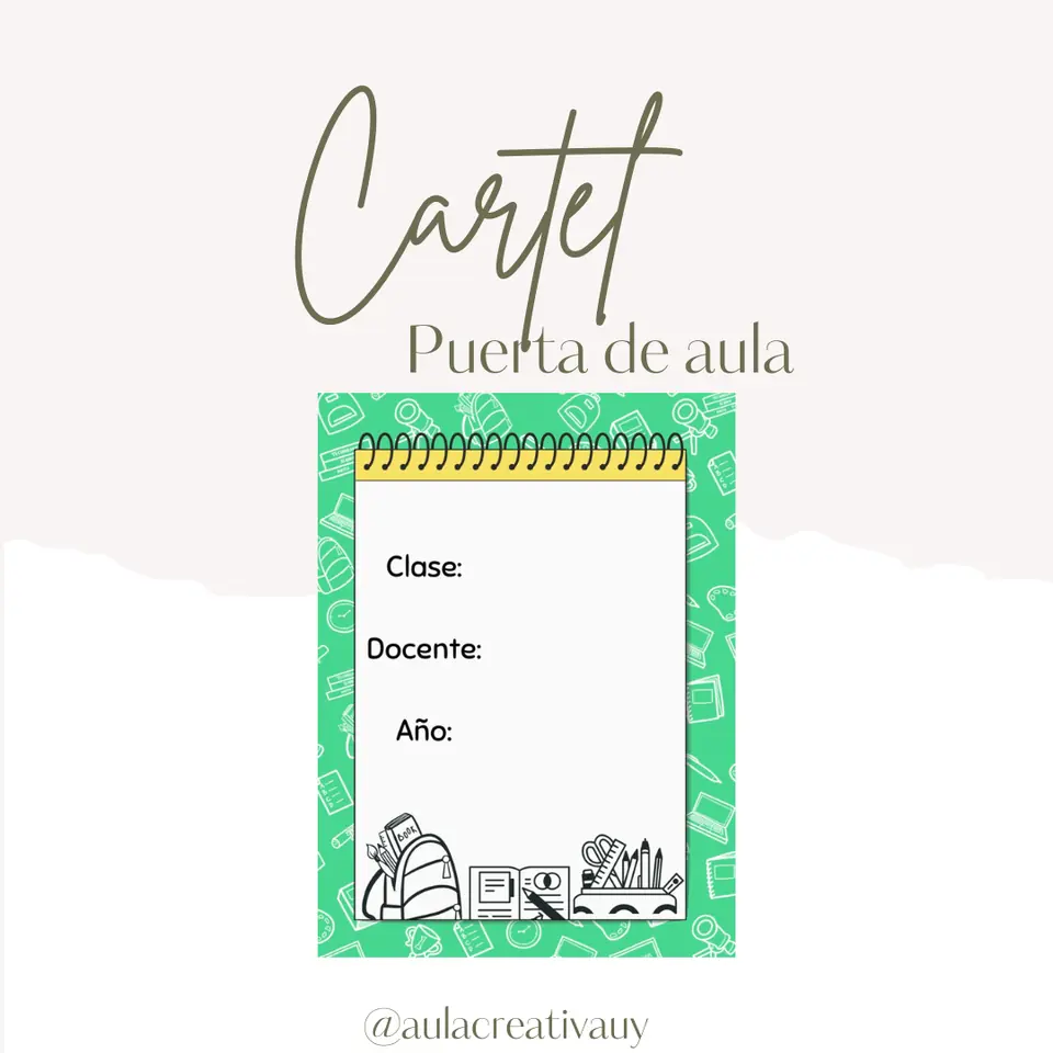 Cartel para la puerta del salón