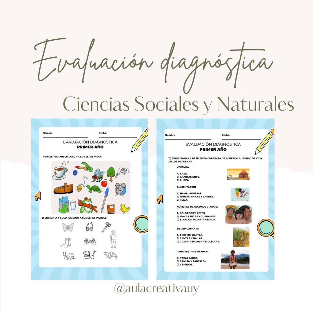 Evaluación diagnóstica - Ciencias Naturales y Sociales 1°