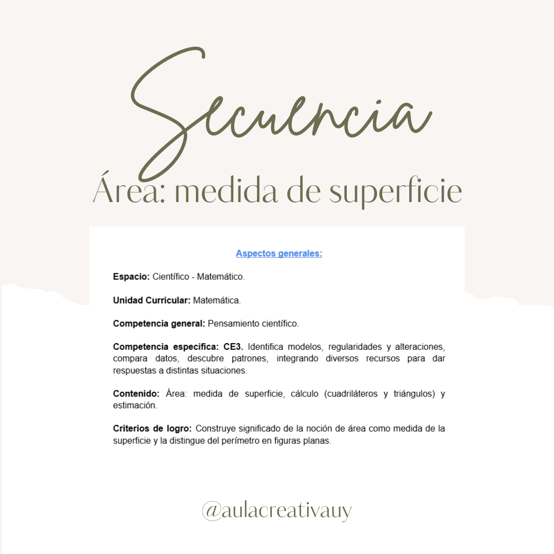 Secuencia - Área - Quinto año