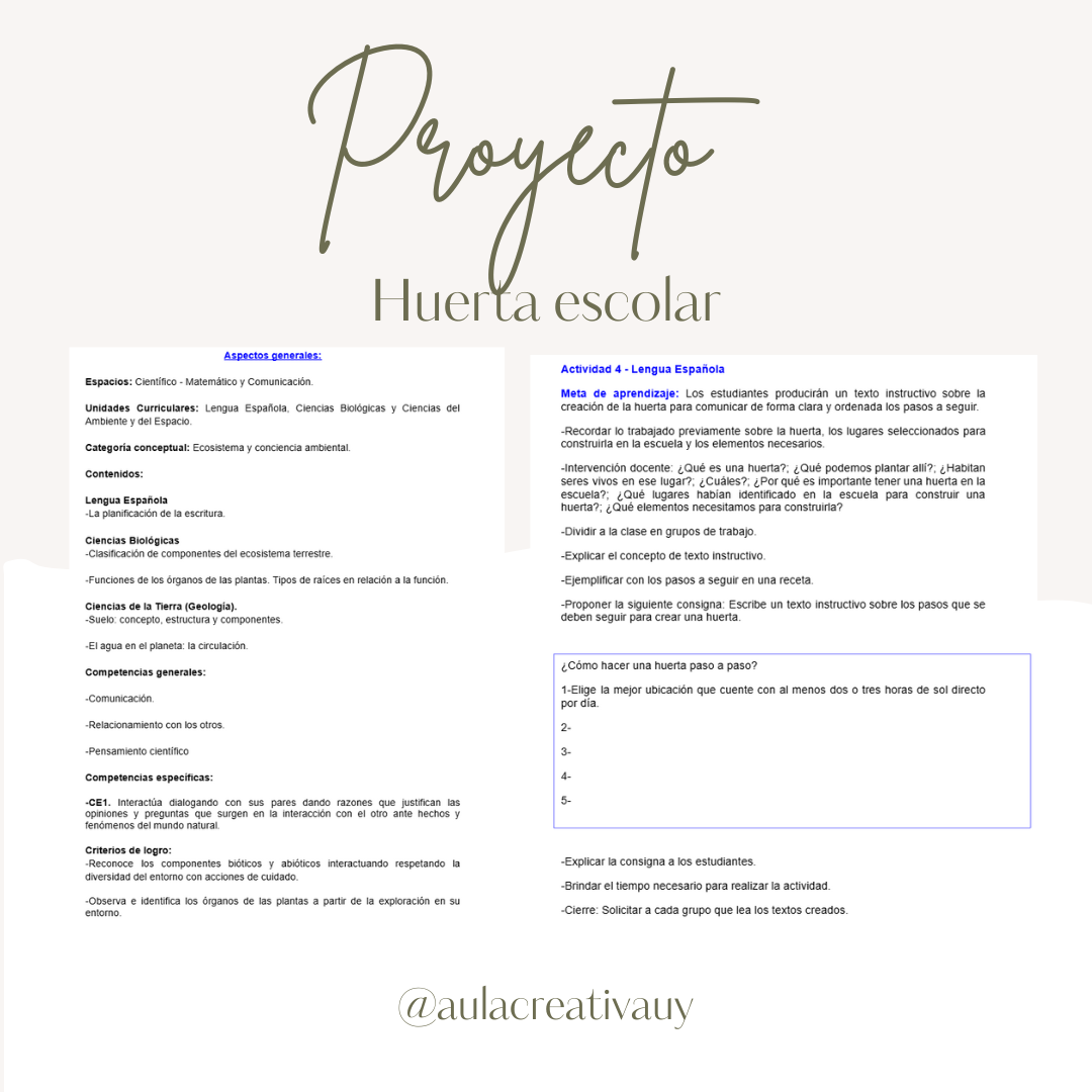 Proyecto - Huerta Escolar