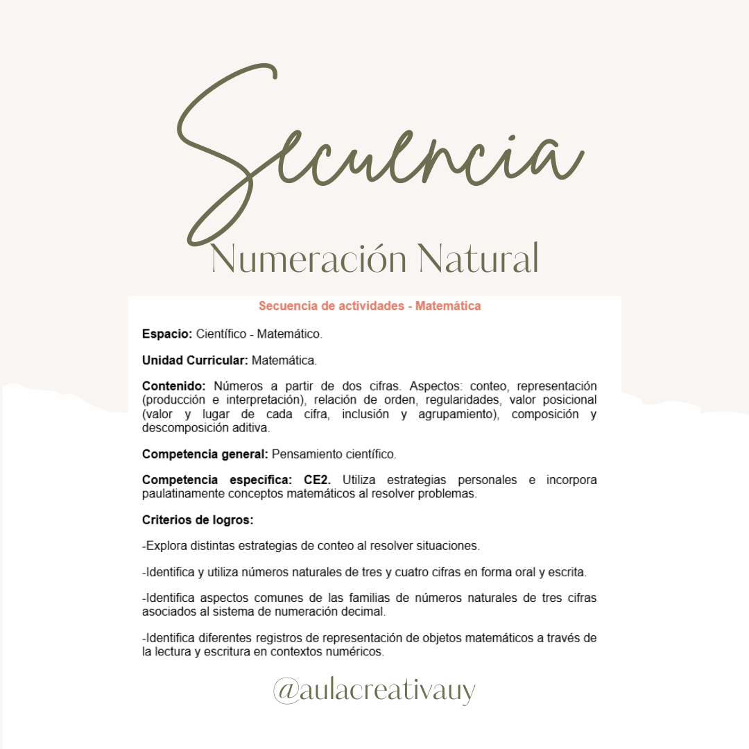Secuencia - Numeración Natural - Segundo año