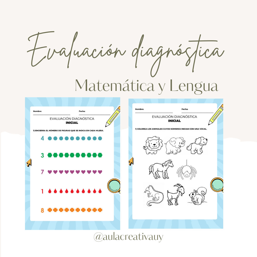 Evaluación diagnóstica - Lengua y Matemática - Inicial