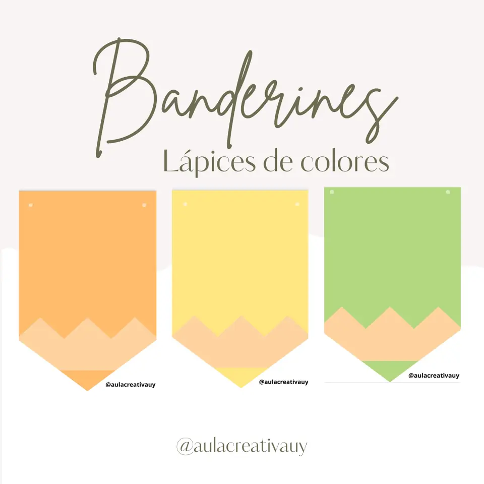 Banderines "Lápices de colores"
