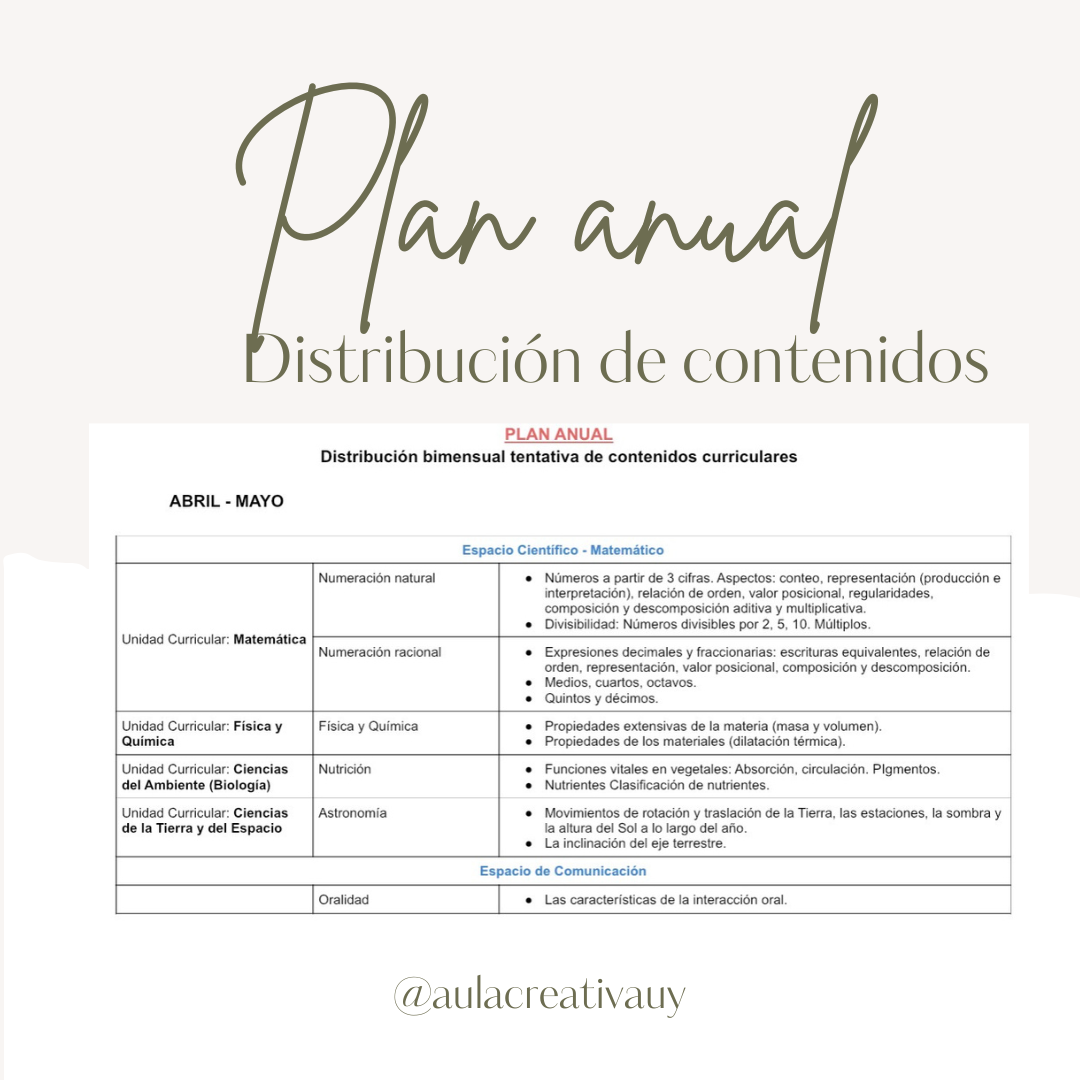 Plan anual - Tercer año