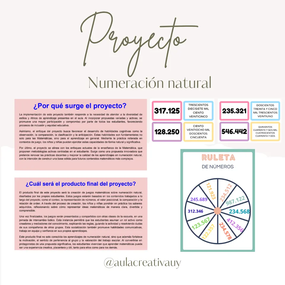 Proyecto - Numeración Natural - Sexto año