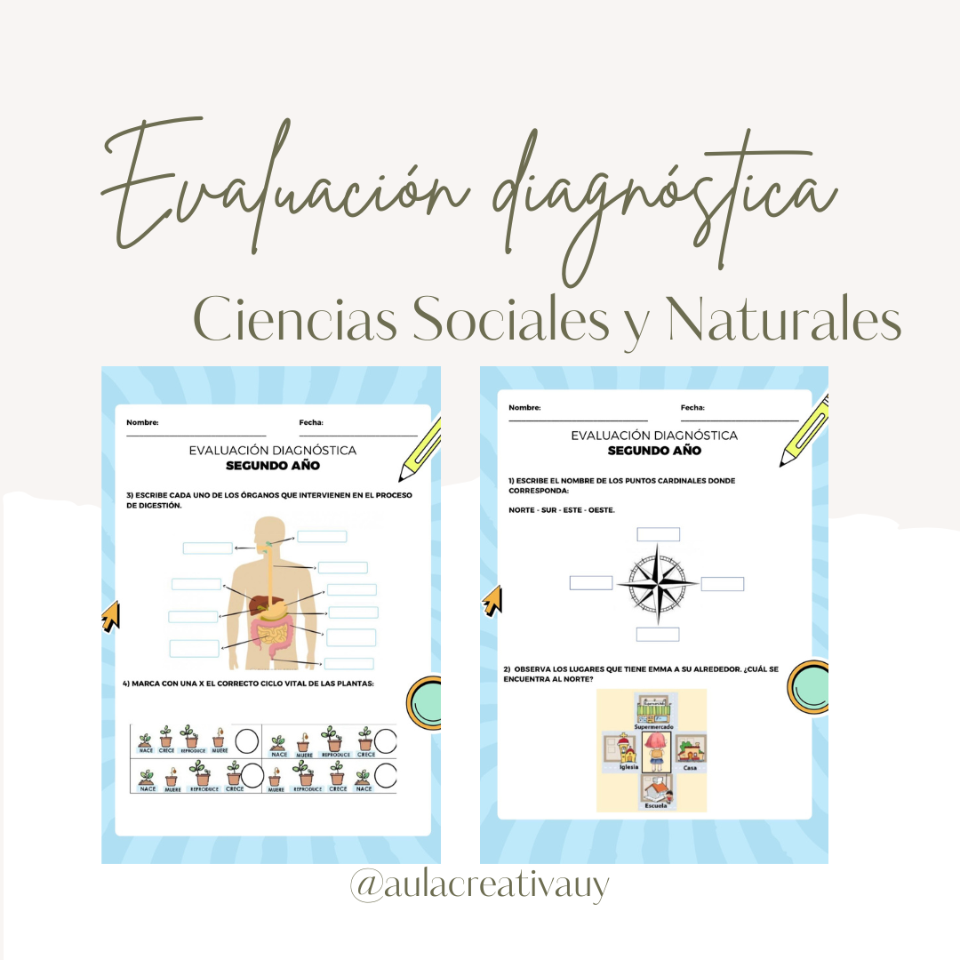 Evaluación diagnóstica Ciencias Naturales y Sociales -2°