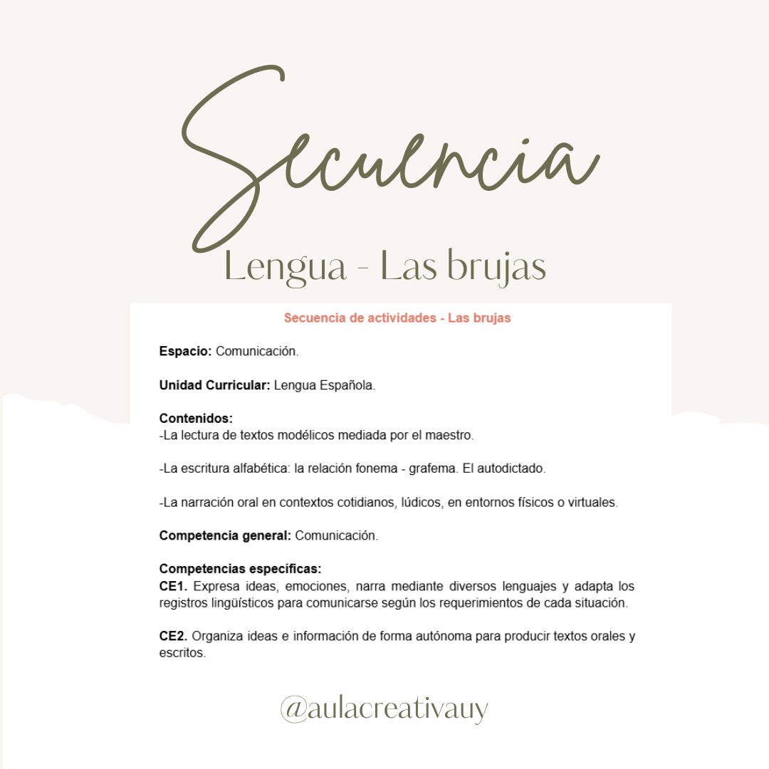 Secuencias - Cuentos con brujas - Primer año