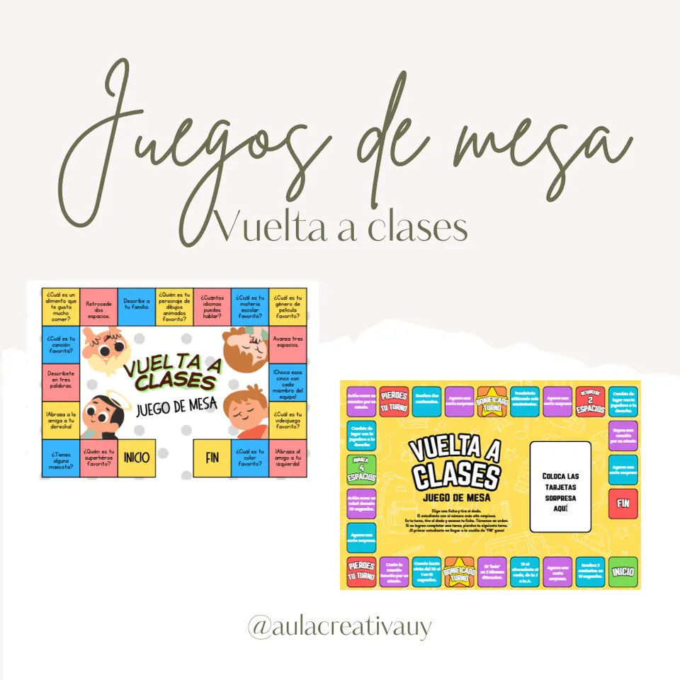 Juegos de mesa - Vuelta a clases