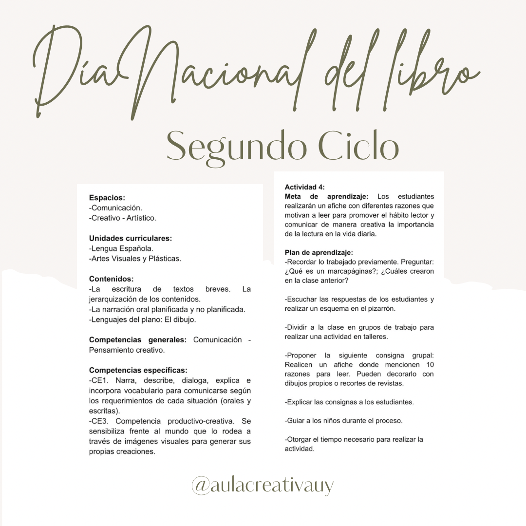 Día Nacional del Libro - Segundo Ciclo