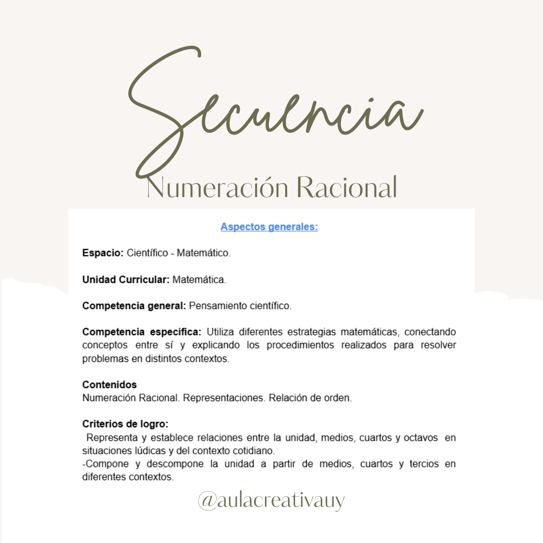 Secuencia - Numeración Racional - Segundo año