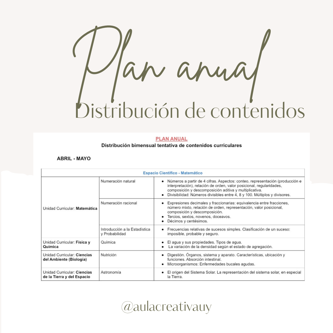 Plan anual - Cuarto año