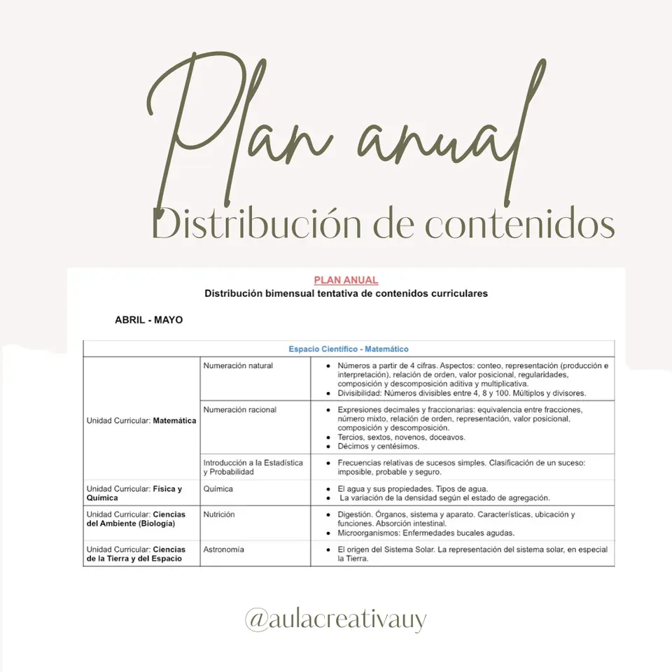 Plan anual - Cuarto año