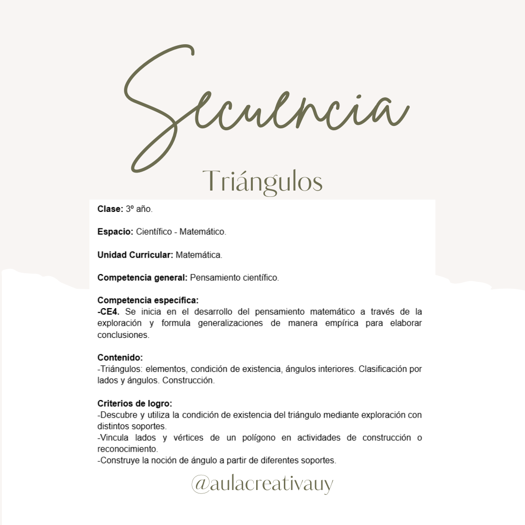 Secuencia - Triángulos - Tercer año