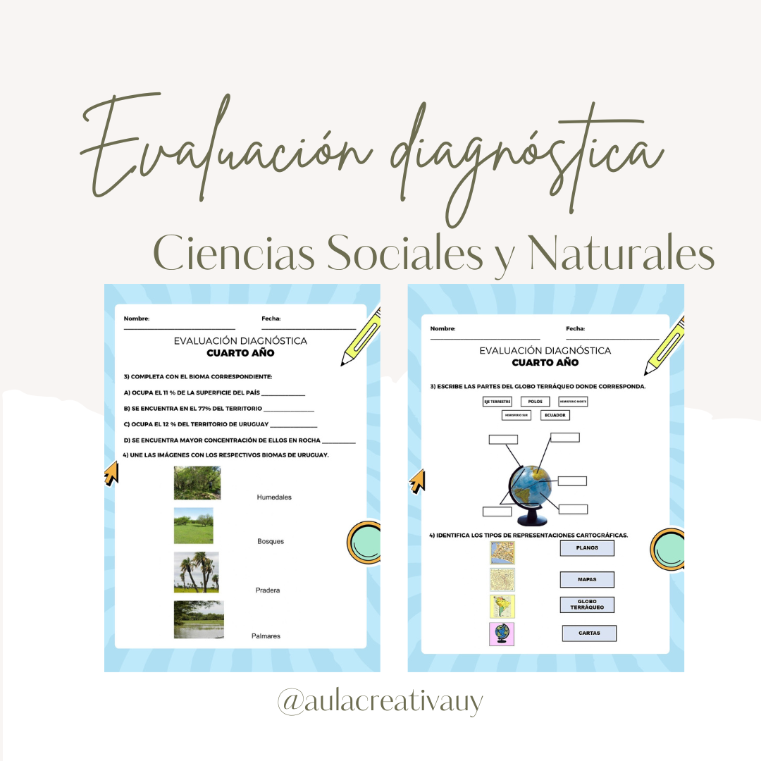 Evaluación diagnóstica - Ciencias Naturales y Sociales 4°