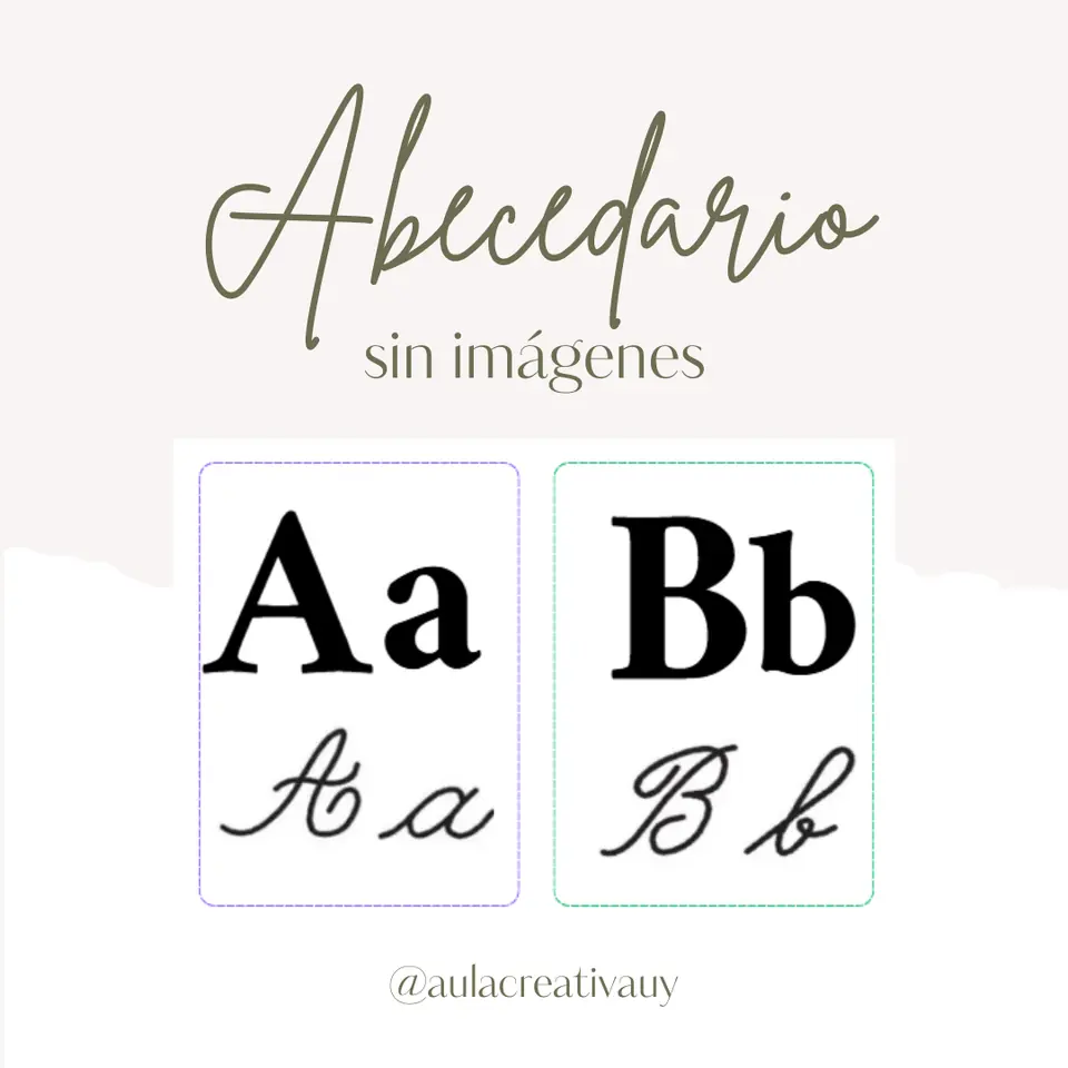 Abecedario sin imágenes (cuatro caracteres)