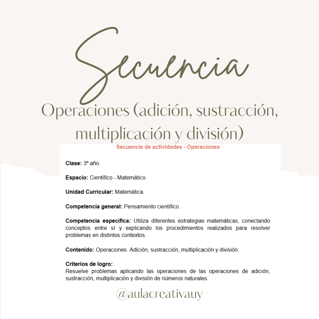 Secuencia - Operaciones - Tercer año