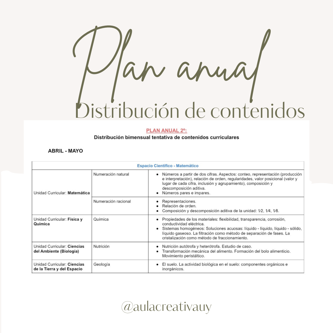 Plan anual - 2° y 3°