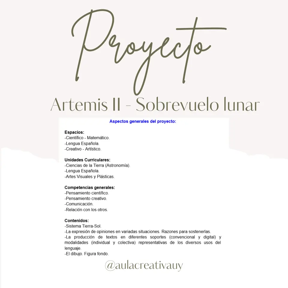 Proyecto - Misión Artemis II - Sobrevuelo lunar - Primer Ciclo