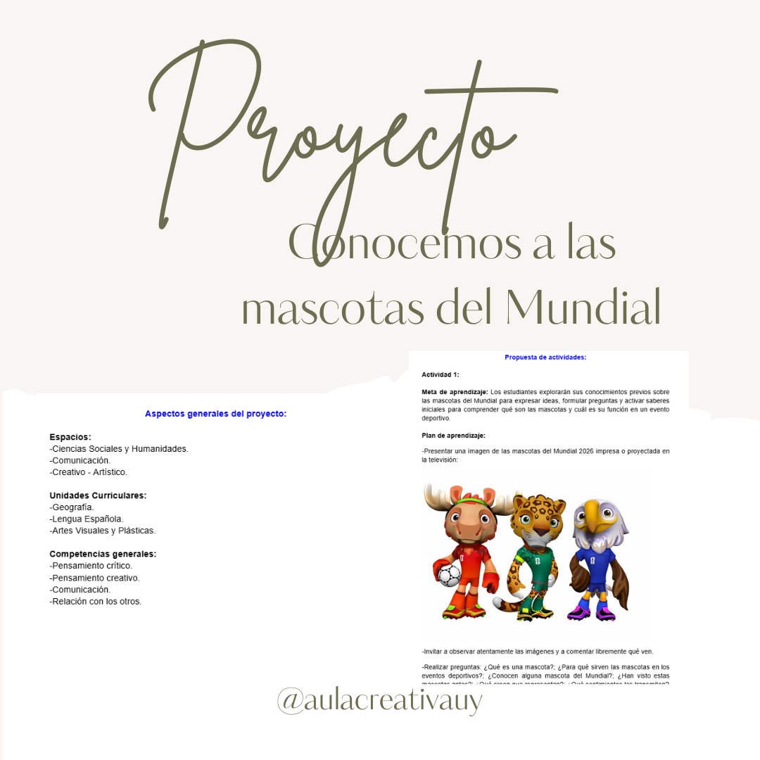 Proyecto "Conocemos las mascotas del mundial'' - Primero a Sexto