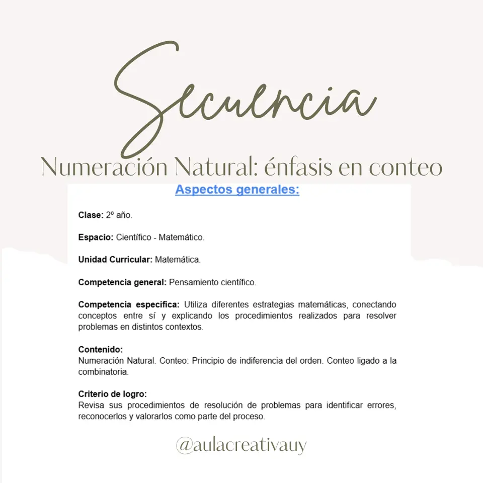 Secuencia - Conteo - Segundo año