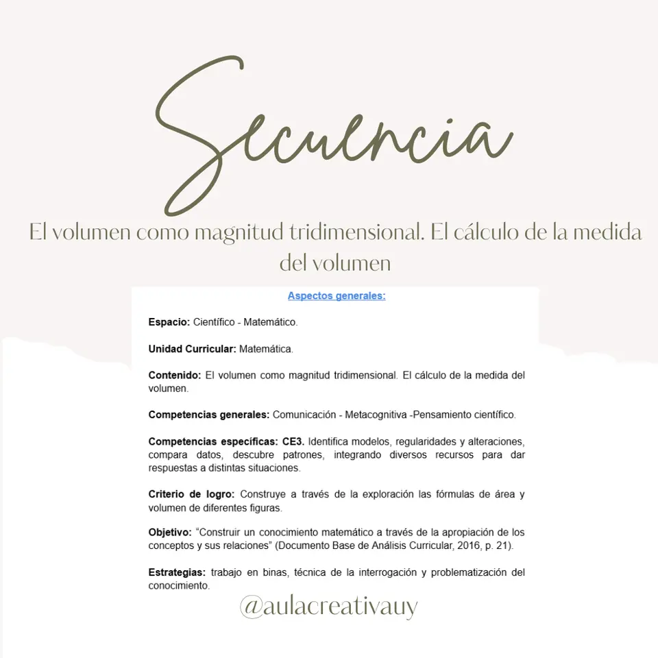 Secuencia - CHM - Volumen - Sexto año