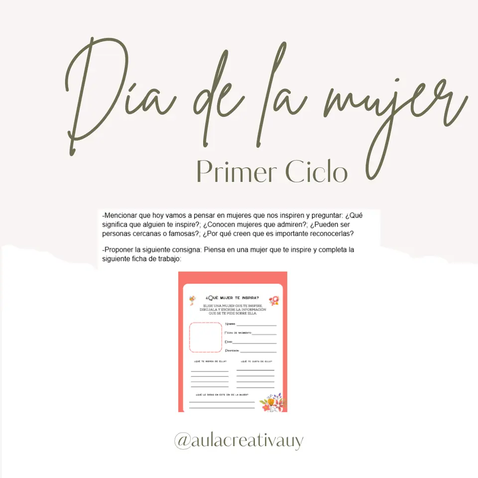Día de la Mujer - Primer Ciclo