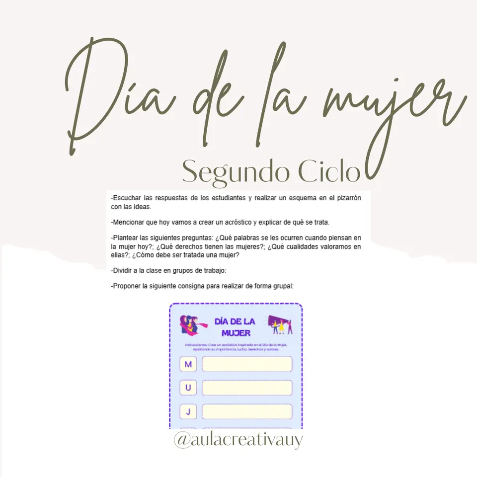 Día de la Mujer - Segundo Ciclo