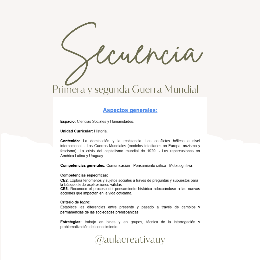 Secuencia - Guerras Mundiales - Sexto año