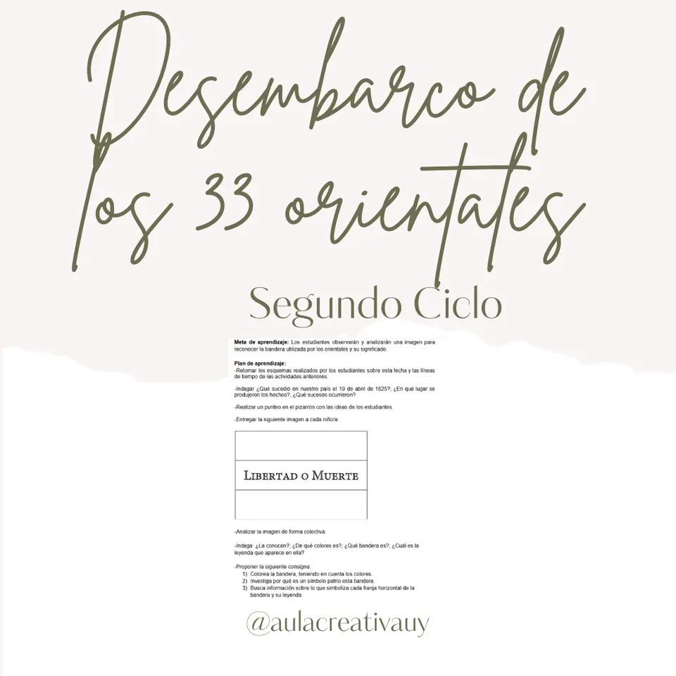 Desembarco de los 33 orientales - Segundo Ciclo