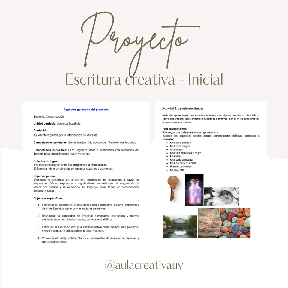 Proyecto - Escritura Creativa - Inicial