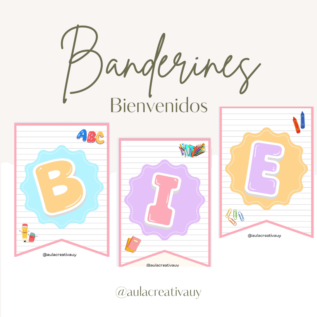 Banderines de "Bienvenidos"