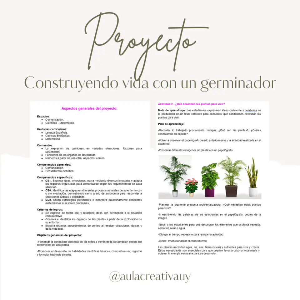 Proyecto - Construyendo vida con un germinador