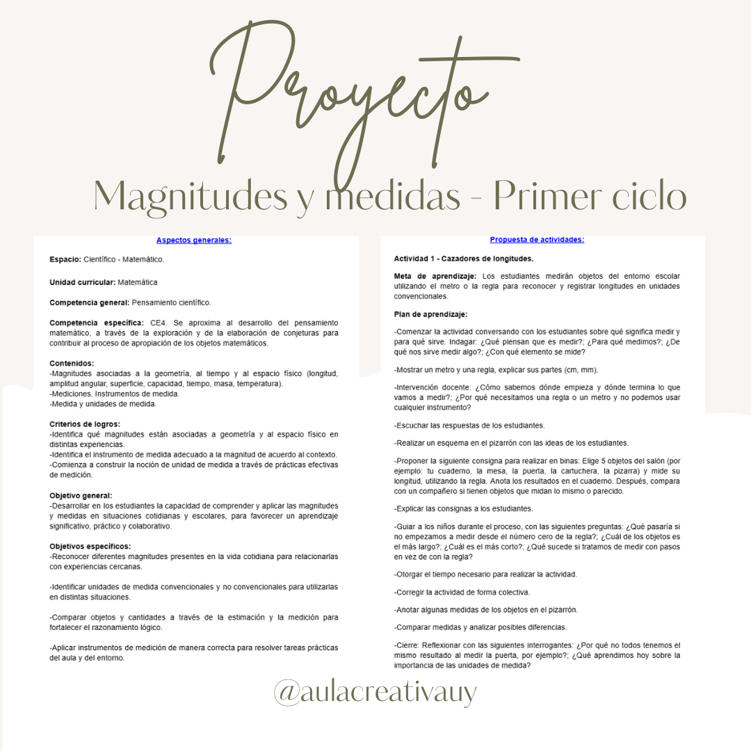 Proyecto - Magnitudes y Medidas - Primer Ciclo