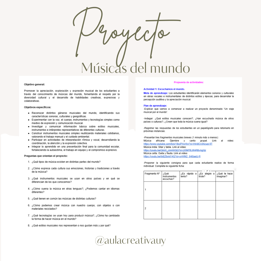 Proyecto - Músicas del mundo
