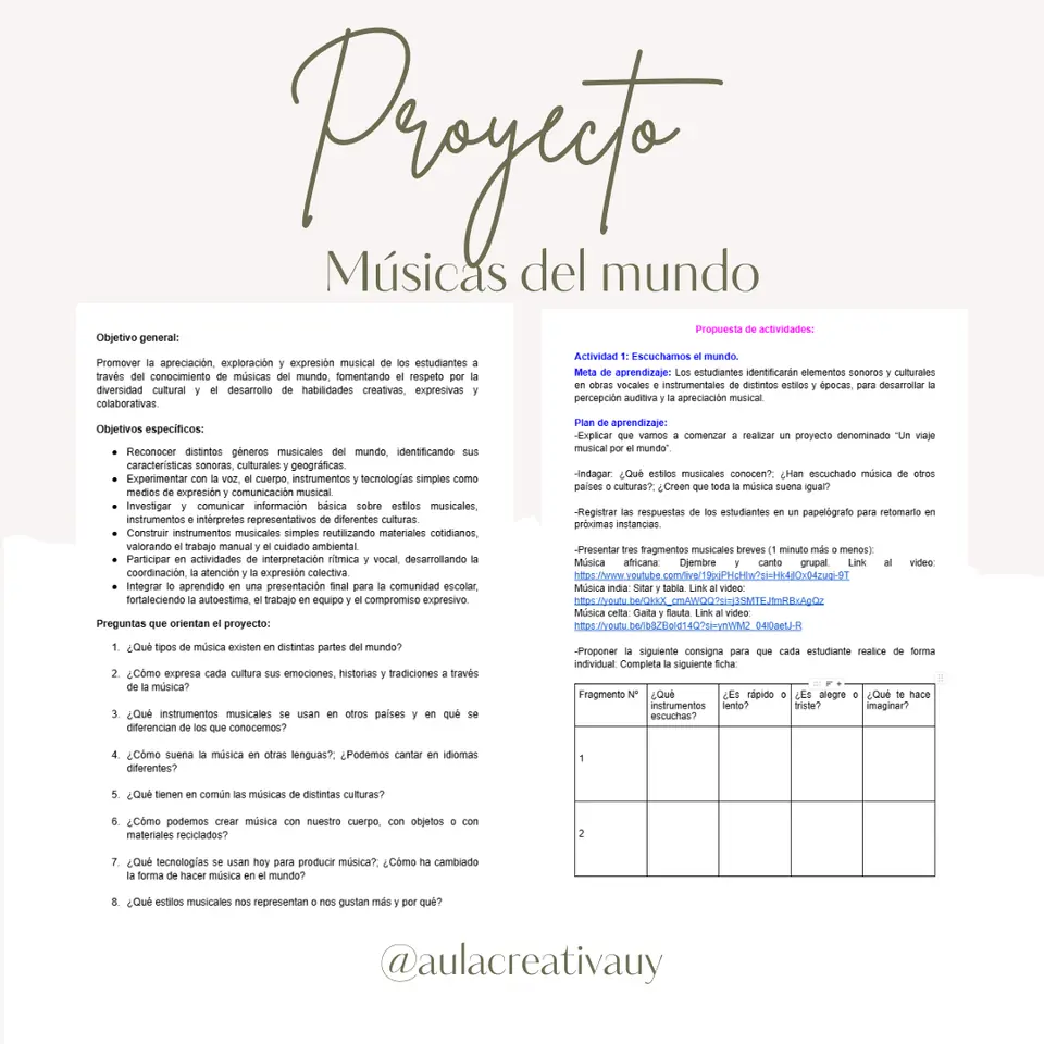Proyecto - Músicas del mundo