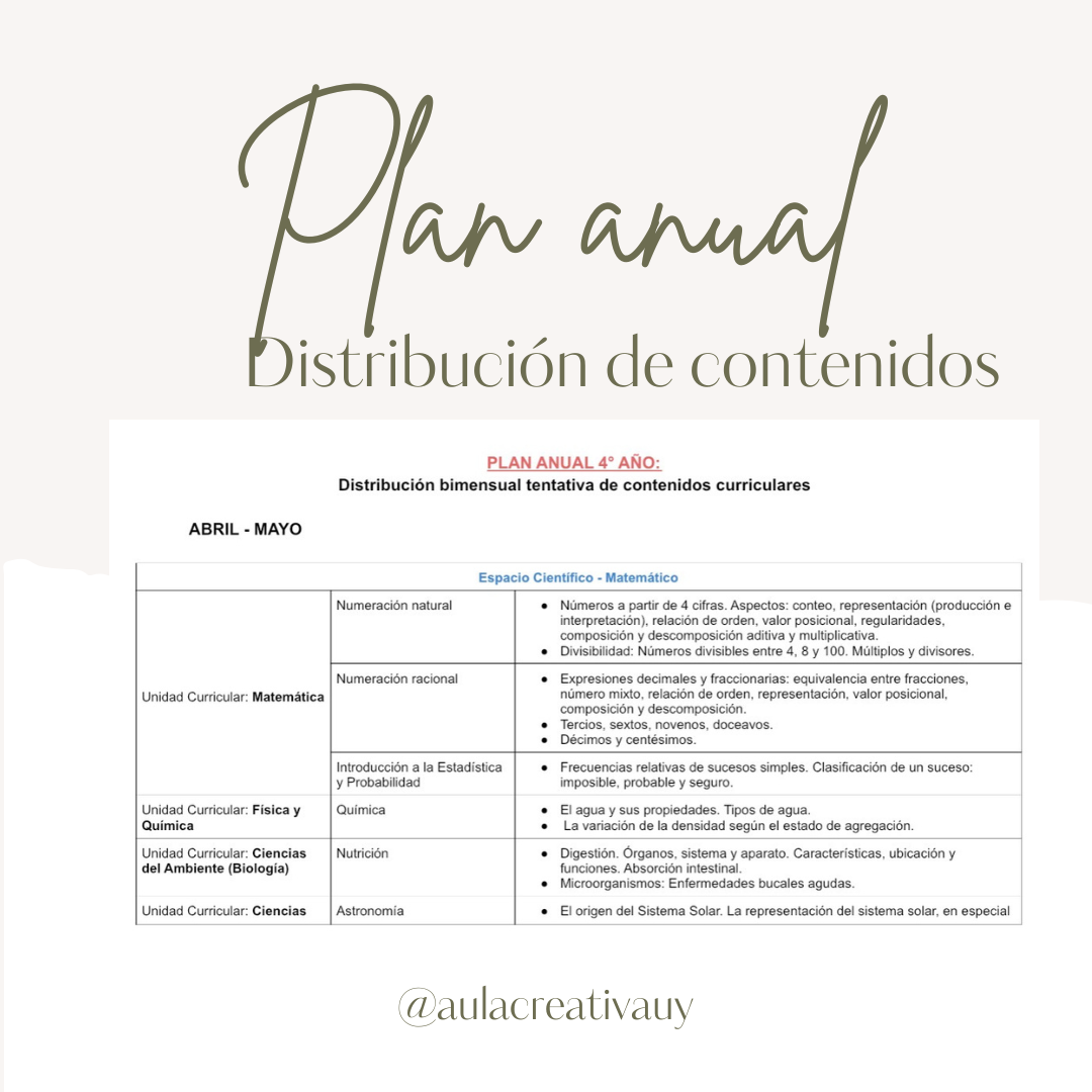 Plan anual - 4° y 5°