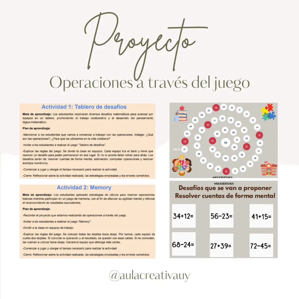 Proyecto - Operaciones a través del juego - Segundo año