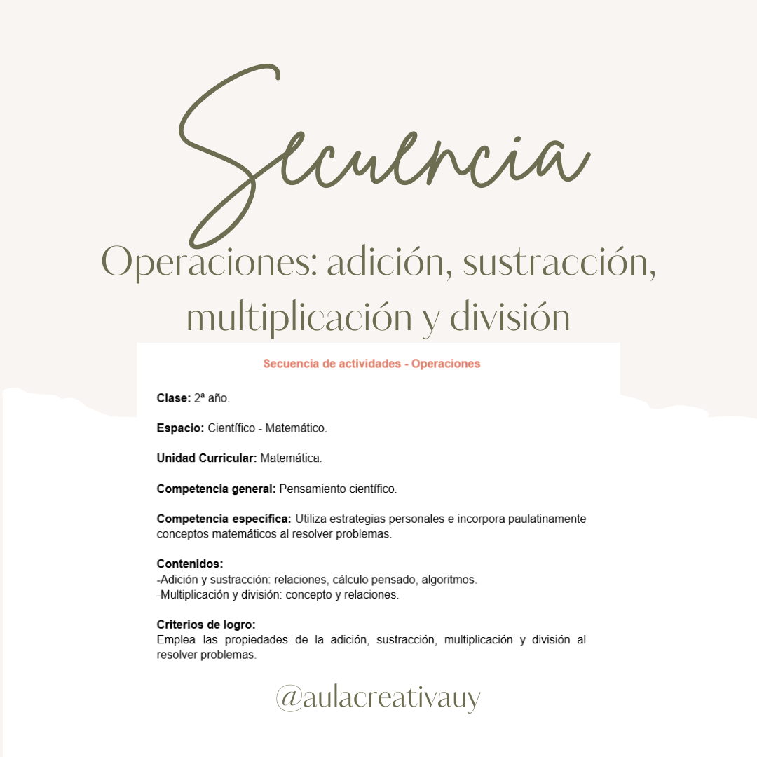 Secuencia - Operaciones - Segundo año
