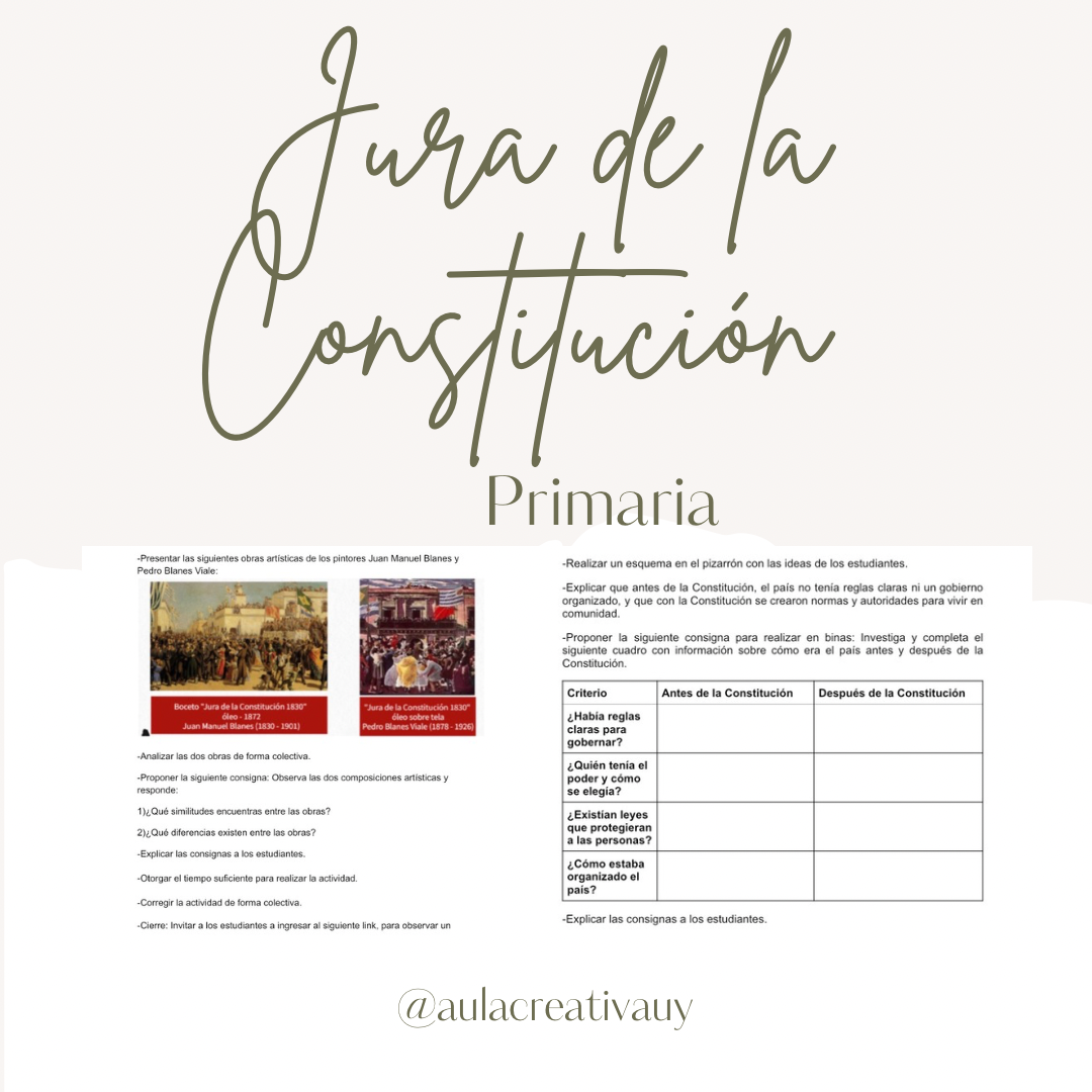 Jura de la Constitución - Propuesta de actividades
