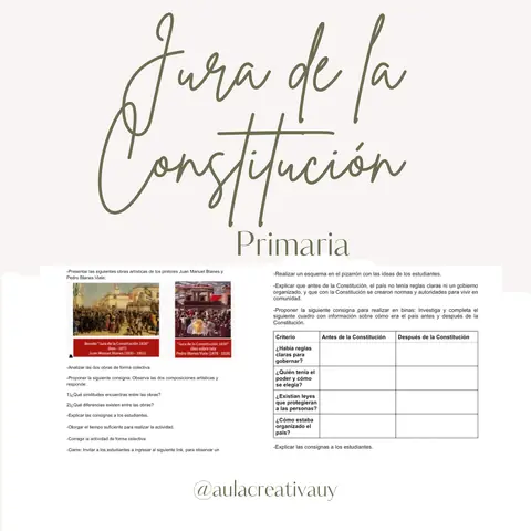 Jura de la Constitución - Propuesta de actividades