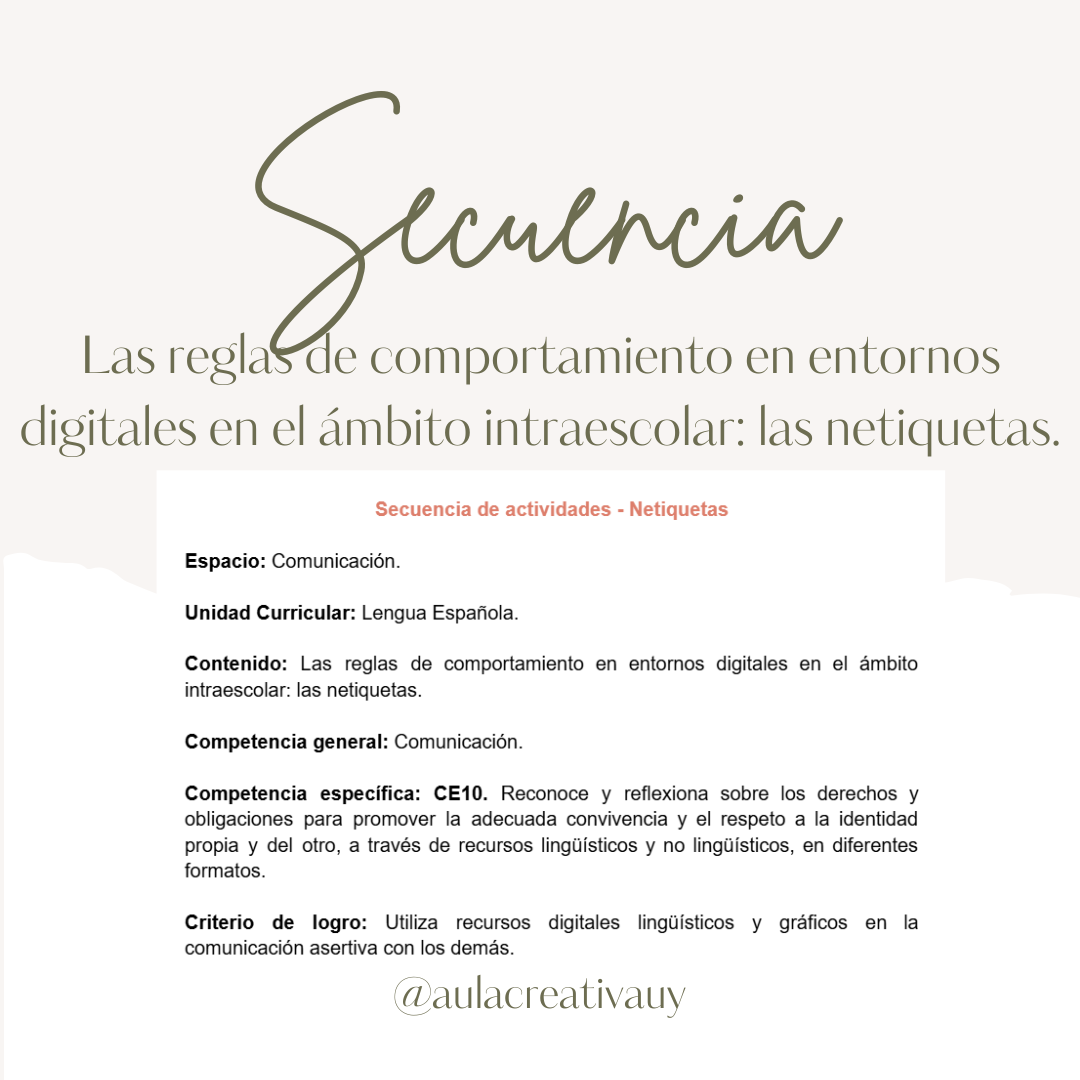 Secuencia - Las netiquetas - Quinto año