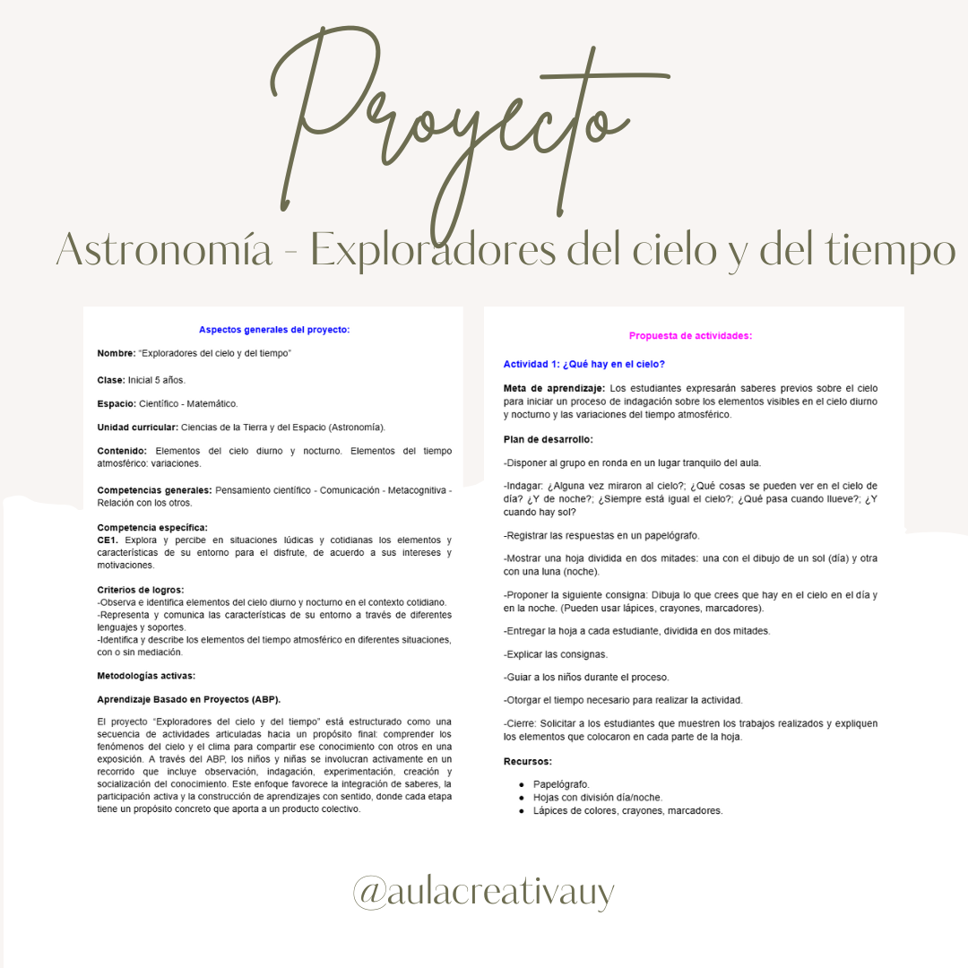 Proyecto - Astronomía - Exploradores del cielo y del tiempo - Inicial
