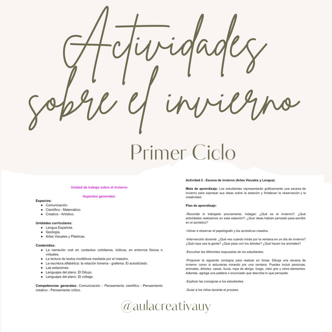 Actividades sobre el invierno - Primer Ciclo