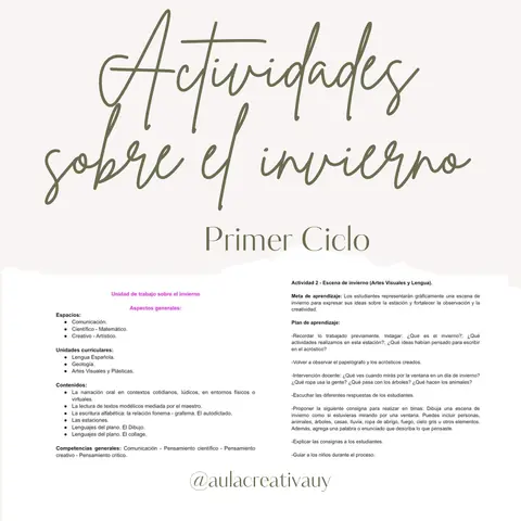 Actividades sobre el invierno - Primer Ciclo