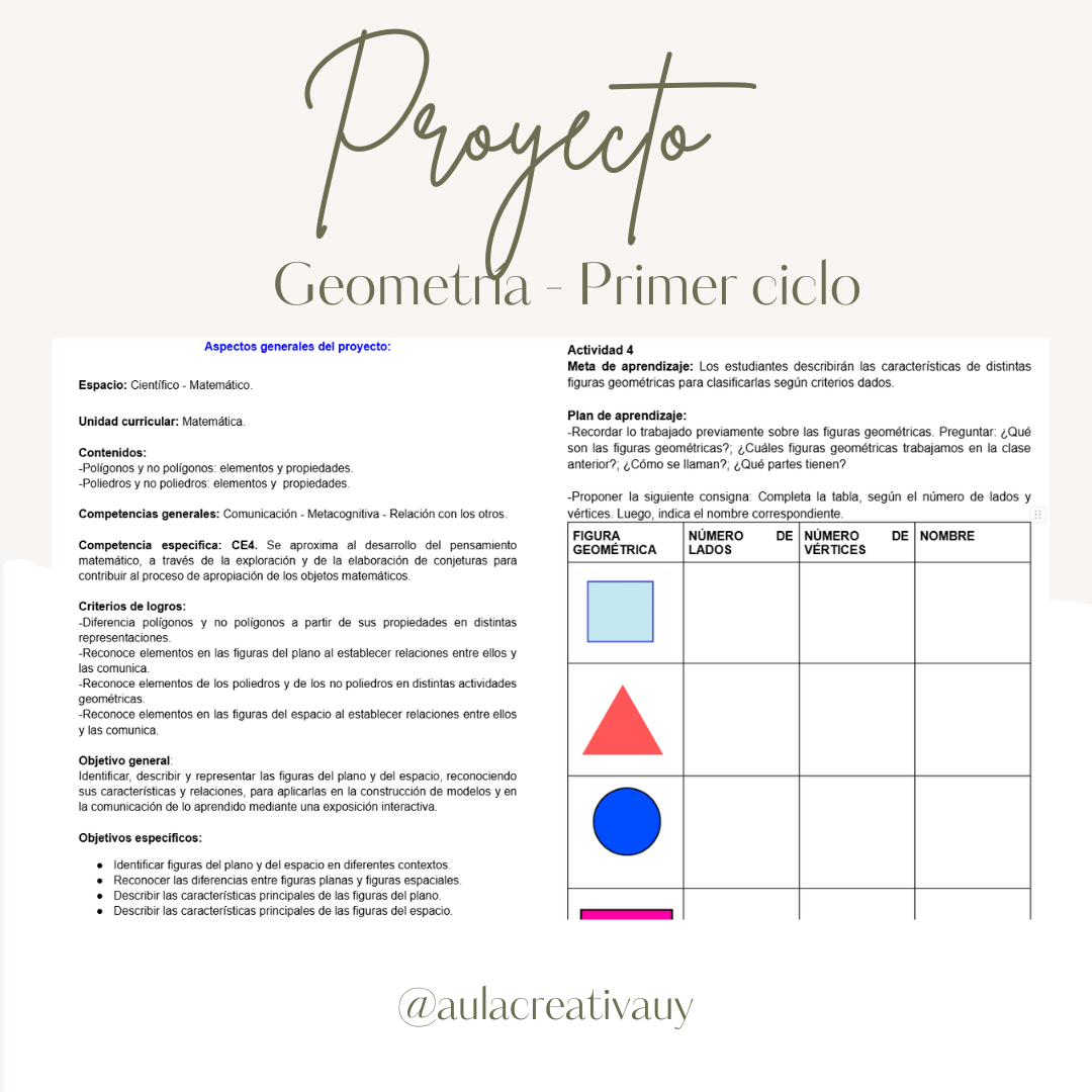 Proyecto - Geometría del plano y del espacio - Primer Ciclo