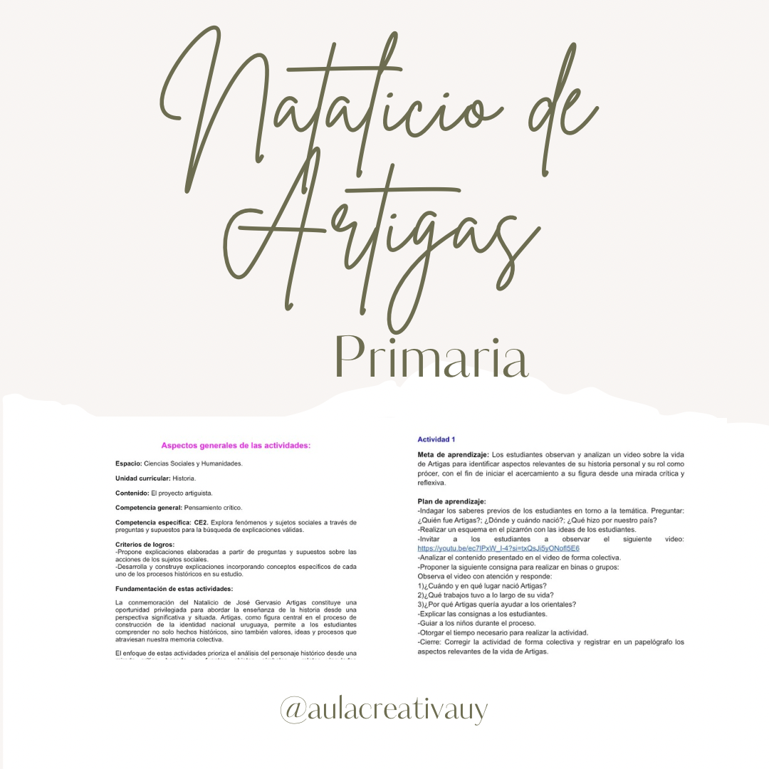 Natalicio de Artigas - Propuesta de actividades